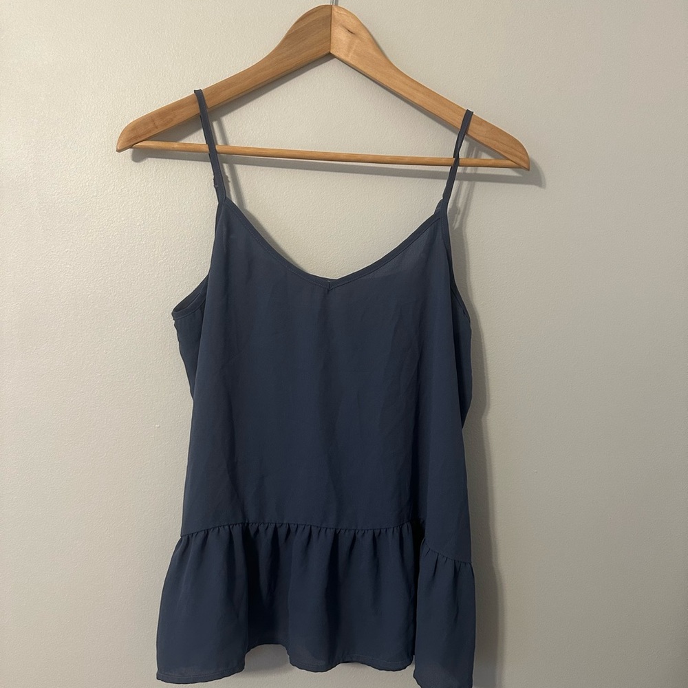 Abercrombie & Fitch Medium Blue Peplum Top